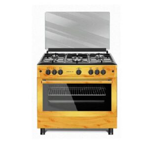 Maxi 60cm x 90cm 5 Burner Gas Cooker, Ignition bottom , Oven Burner Up & Down (1 knob control) Oven Lamp - WOOD (F9E50G2)