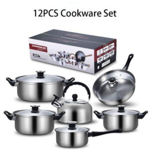 12-piece stainless steel cookware set