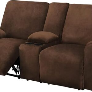 ULTICOR Reclining Love Seat with Middle Console Slipcover