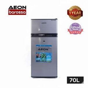 Aeon 70L Double Door Fridge (ART85GJ) - Dark Grey + 1 Year Warranty