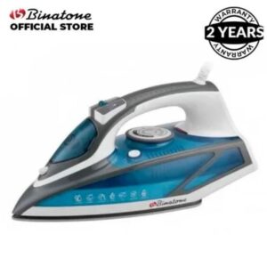 Binatone Smooth Gliding Steam Iron (SI-2410) - Blue + 2 Years Warranty