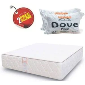 Vitafoam Mattress - 6*4.5*14" + 2 Dove Pillows - 75*54*14